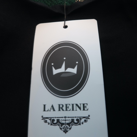 LA REINE GREEN+GOLD CHECKERED SKIRT SIZE M NWT - Picture 5 of 5